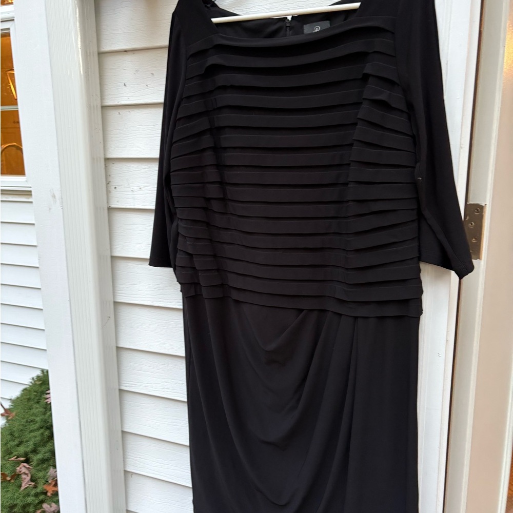 Dress. Black Adrianna Papell  evening  wear sz 14